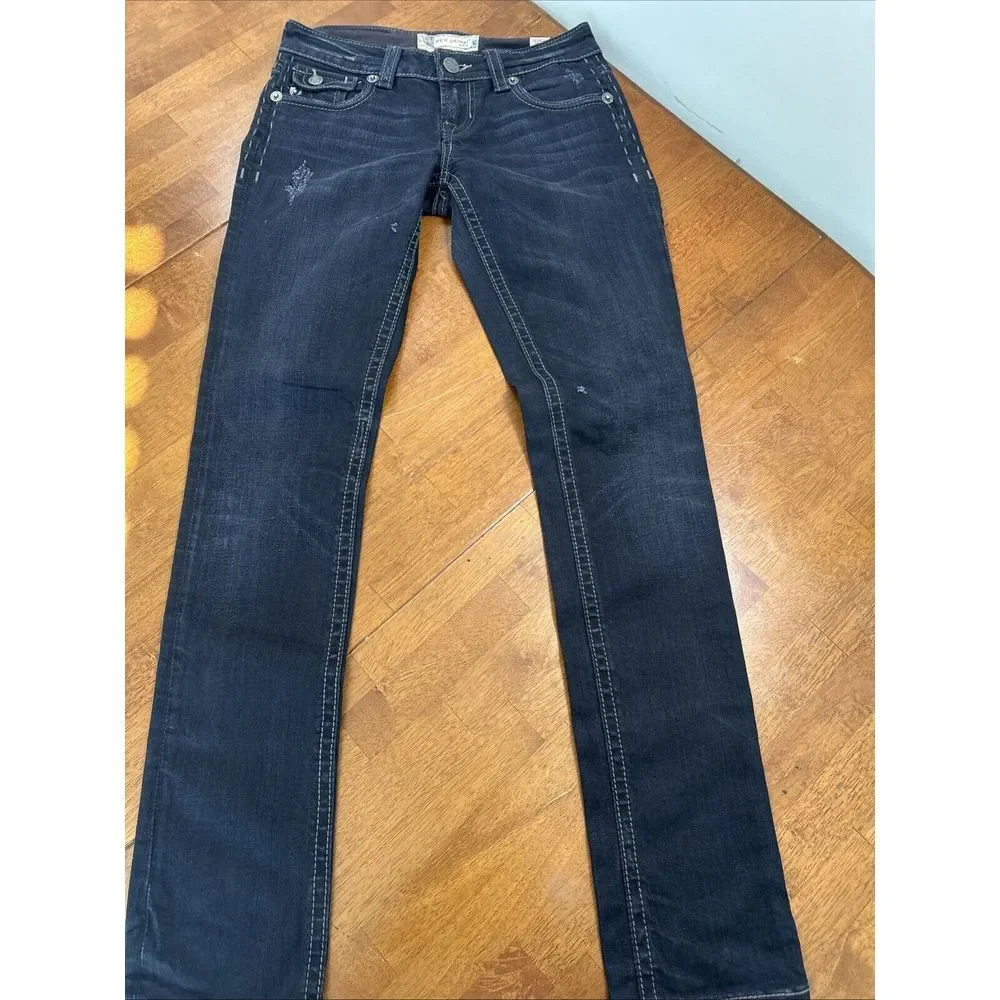 Mek Denim USA Jeans Men's Size 27/34 Geneva Cigarette Distressed